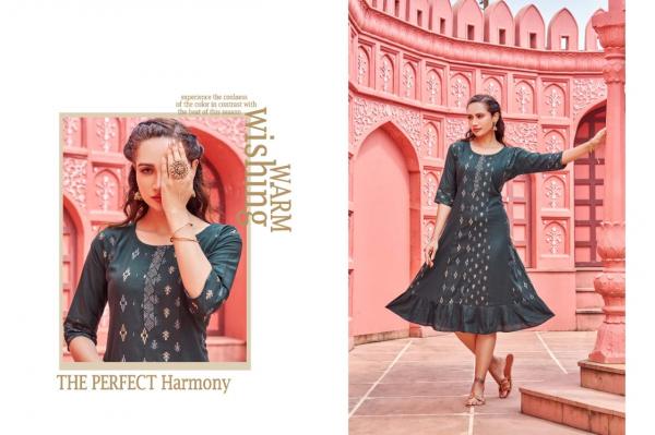 Kinti Spectrum Fancy Rayon  Designer Anarkali KurtiColletion